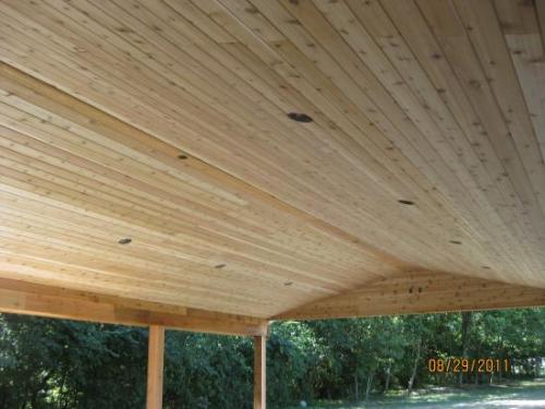 Cedar ceiling