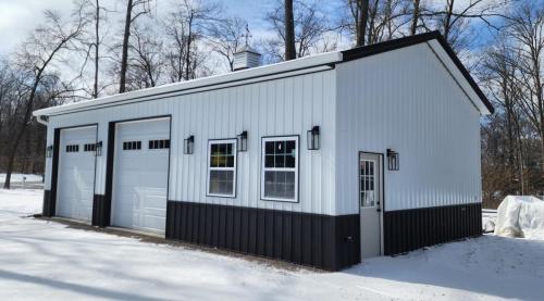 25'x40' Garage with Frost Black trims and roof