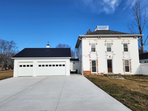 Garage addition to early 1800s home